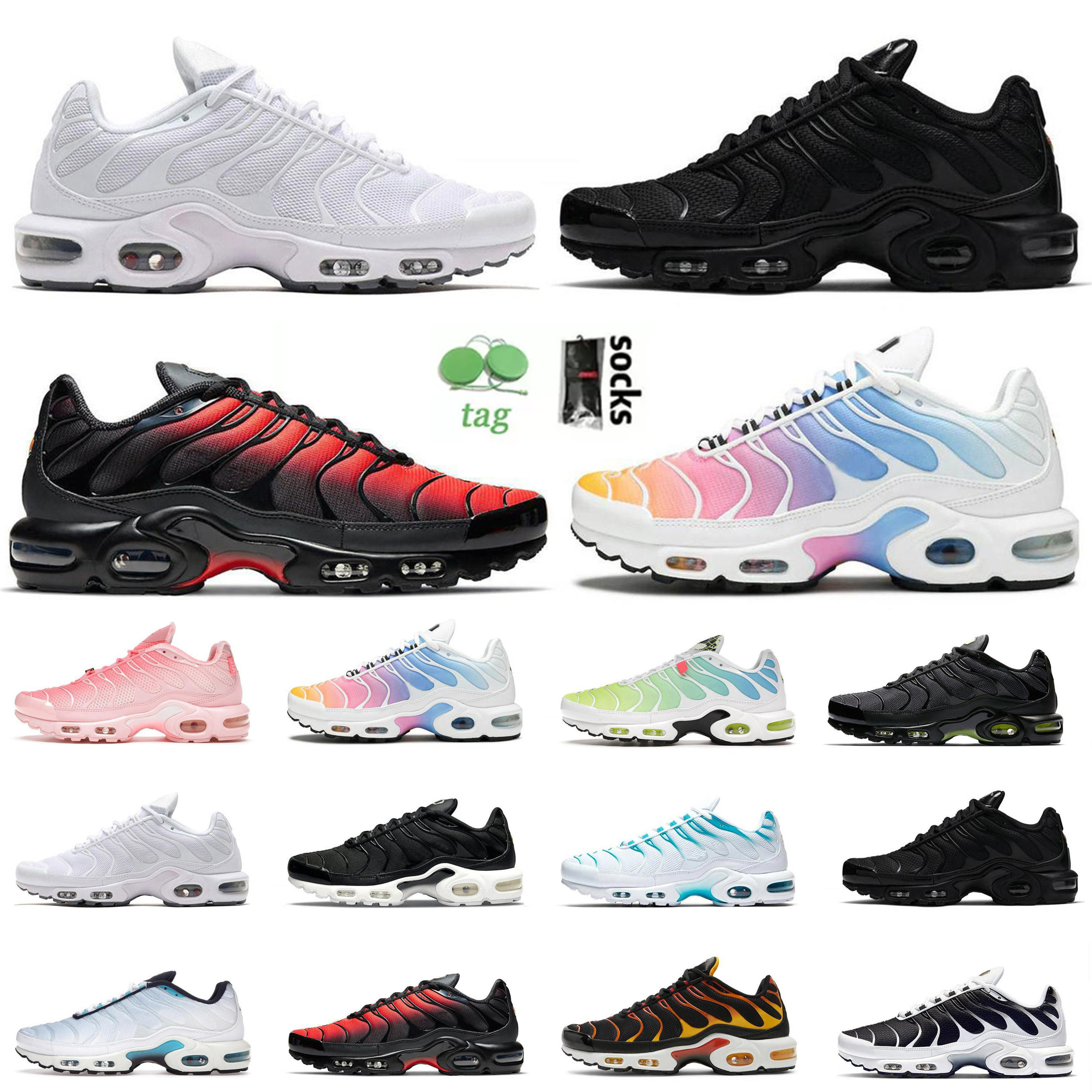 2022 tn plus mens trainers running shoes Triple white Volt Glow Rainbow frequency pack women Breathable sneakers sports tennis size 36-46, #1
2022 tn plus mens trainers running shoes Triple white Volt Glow Rainbow frequency pack women Breathable sneakers sports tennis size 36-46, #1