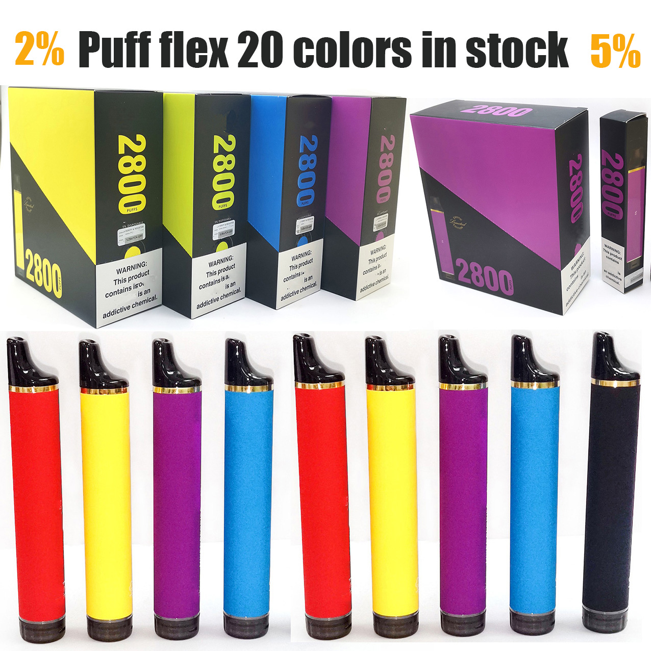 Tariff Free Puff Flex 2800 Puffs Disposable Vape E cigarettes 850mAh Battery 8ml Pod Device No Extra Cost 5% 2%
Tariff Free Puff Flex 2800 Puffs Disposable Vape E cigarettes 850mAh Battery 8ml Pod Device No Extra Cost 5% 2%