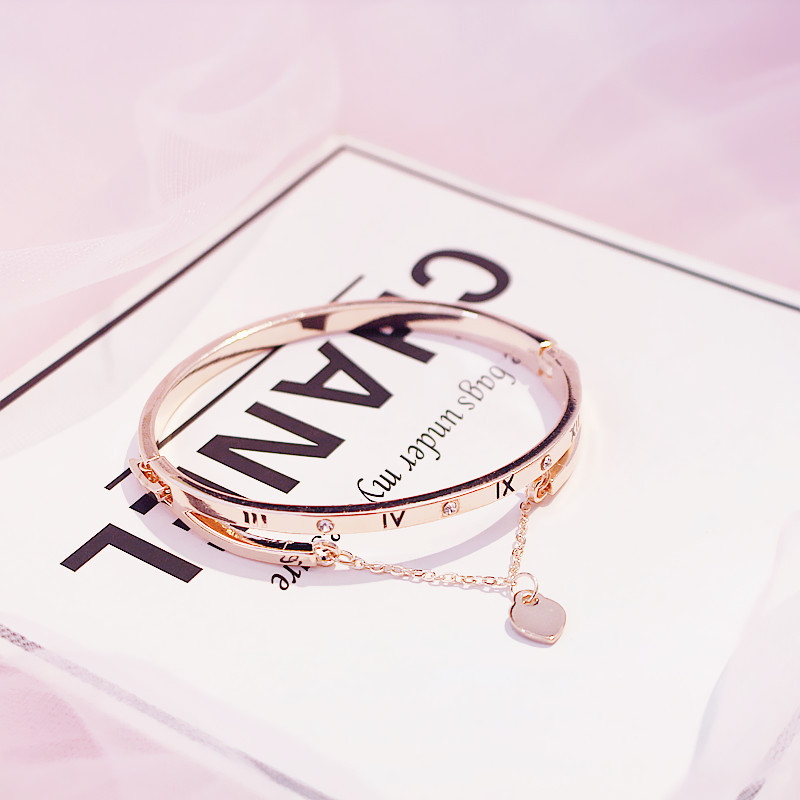 Rose Gold Stainless Steel Bracelets Bangles Female Heart Forever Love Brand Charm Bracelet for Women Famous Jewelry
Rose Gold Stainless Steel Bracelets Bangles Female Heart Forever Love Brand Charm Bracelet for Women Famous Jewelry