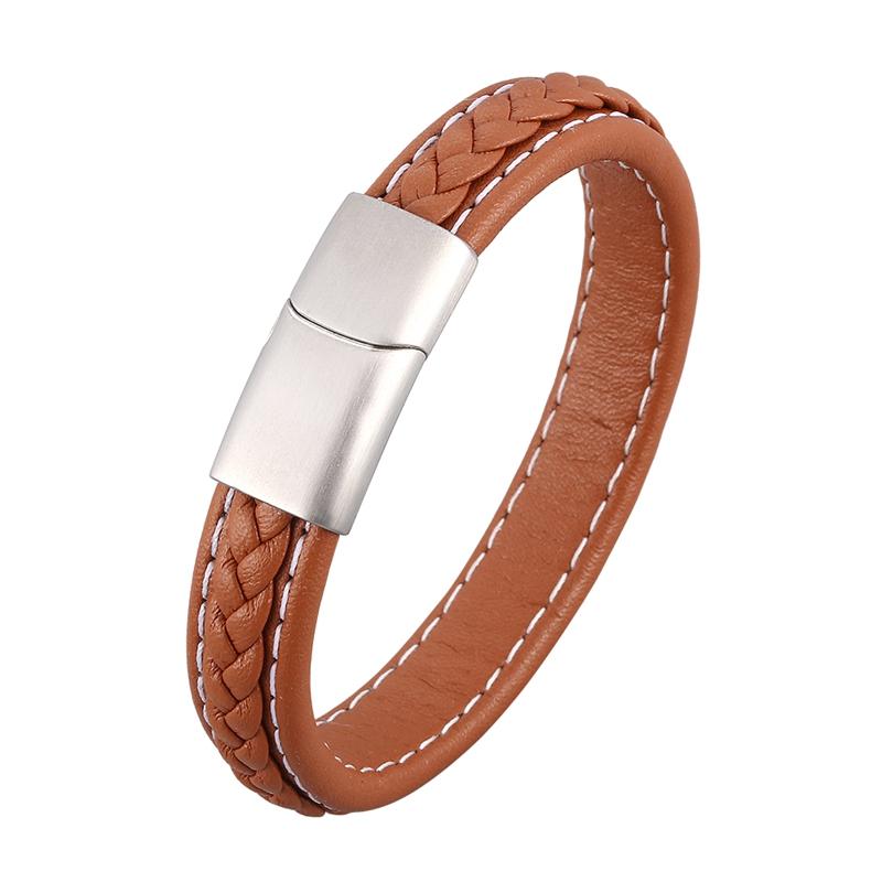 Charm Bracelets Punk Men Jewelry Braided Leather Bracelet Stainless Steel Magnetic Clasp Fashion Bangles Wrap Gift BB1036Charm
Charm Bracelets Punk Men Jewelry Braided Leather Bracelet Stainless Steel Magnetic Clasp Fashion Bangles Wrap Gift BB1036Charm
