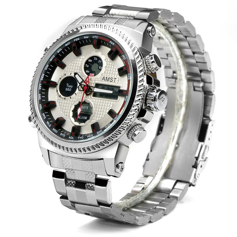 Wristwatches Big Watch Men Analog Digital AMST Dual Display Men's Sport Military Quartz Waterproof Relogio MasculinoWristwatches, Am3031sb
Wristwatches Big Watch Men Analog Digital AMST Dual Display Men's Sport Military Quartz Waterproof Relogio MasculinoWristwatches, Am3031sb