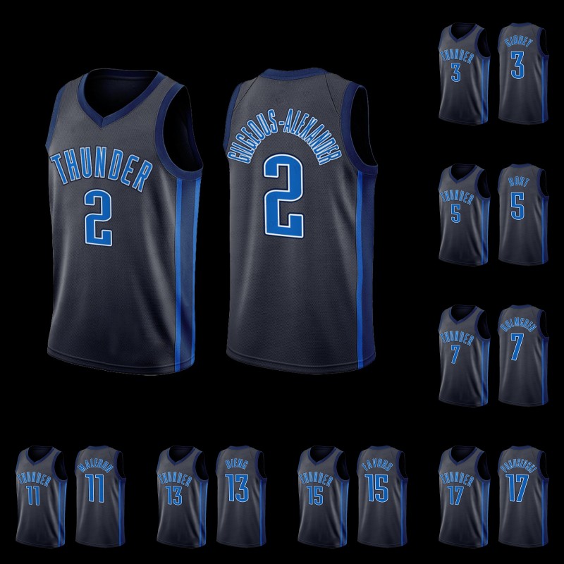 2022-23 Oklahoma City Swingman Jersey Shai Gilgeous-Alexander Josh Giddey Luguentz Dort Chet Holmgren Theo Maledon Ousmane Dieng Derrick Favors Aleksej Pokusevski, Away
2022-23 Oklahoma City Swingman Jersey Shai Gilgeous-Alexander Josh Giddey Luguentz Dort Chet Holmgren Theo Maledon Ousmane Dieng Derrick Favors Aleksej Pokusevski, Away