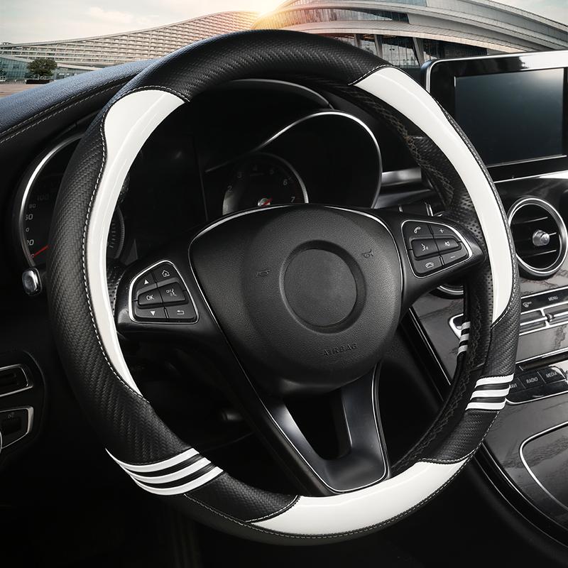 Steering Wheel Covers Car Cover Microfiber PU-Leather Non-slip For 37-38CM Steering-Wheel Protective Auto Interior AccessoriesSteering
Steering Wheel Covers Car Cover Microfiber PU-Leather Non-slip For 37-38CM Steering-Wheel Protective Auto Interior AccessoriesSteering