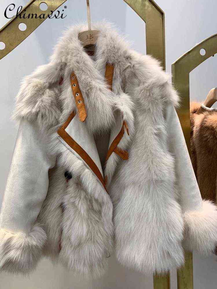Fur and Faux 2021 Winter Double Sided Wear Coat Female Long Sleeve Korean Style Casual Plush T220810, Ivory
Fur and Faux 2021 Winter Double Sided Wear Coat Female Long Sleeve Korean Style Casual Plush T220810, Ivory