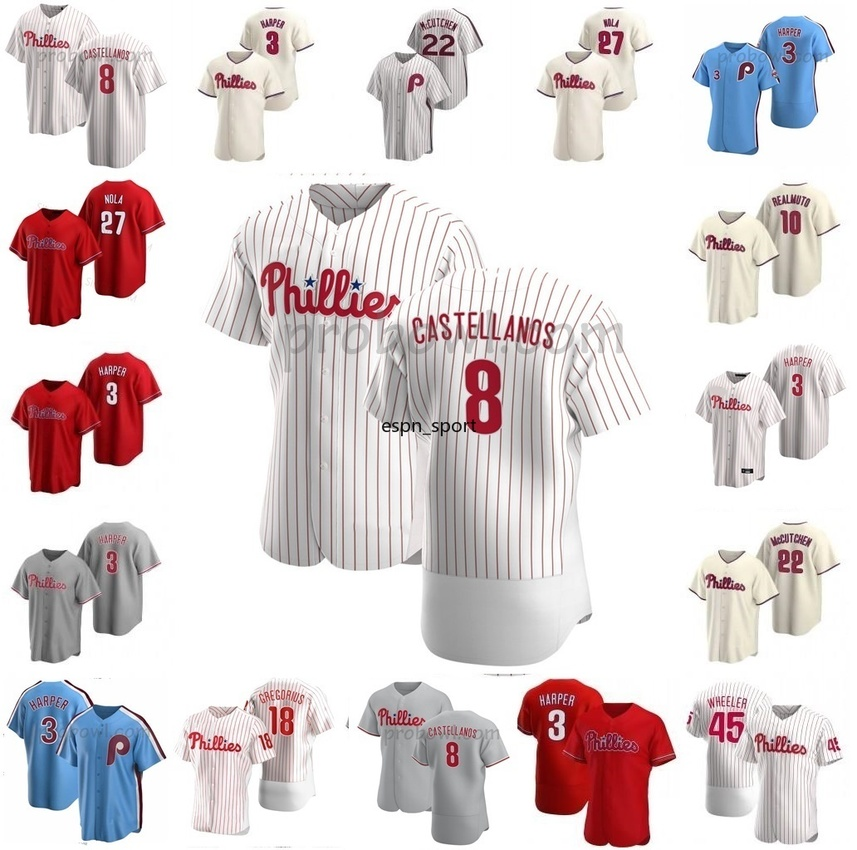 Phillies 8 Nick Castellanos 2022 Jersey 12 Kyle Schwarber 3 Harper 16 Bohm Moniak J.T. Realmuto Matt Vierling Alec Zack Wheeler Rhys Hoskins Aaron Nola Ranger Suarez, Red kids s-xl
Phillies 8 Nick Castellanos 2022 Jersey 12 Kyle Schwarber 3 Harper 16 Bohm Moniak J.T. Realmuto Matt Vierling Alec Zack Wheeler Rhys Hoskins Aaron Nola Ranger Suarez, Red kids s-xl