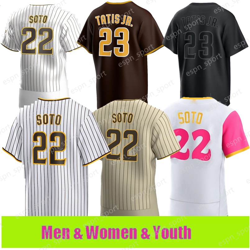 San Diego Juan Soto Padre 2022 City Connect Jersey Fernando Tatis Jr. Manny Machado Tony Gwynn Wil Myers Yu Darvish Jake Cronenworth Trent Grisham Ha-Seong Kim Musgrove, Women(size s-xxl)jiaoshi
San Diego Juan Soto Padre 2022 City Connect Jersey Fernando Tatis Jr. Manny Machado Tony Gwynn Wil Myers Yu Darvish Jake Cronenworth Trent Grisham Ha-Seong Kim Musgrove, Women(size s-xxl)jiaoshi