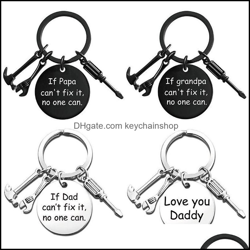 Keychains Fashion Accessories Bk Price Fathers Day Gift Keychain Pendant Dad Tool Hammer Screwdriver Wrench Metal Jewelry Dht9N
Keychains Fashion Accessories Bk Price Fathers Day Gift Keychain Pendant Dad Tool Hammer Screwdriver Wrench Metal Jewelry Dht9N