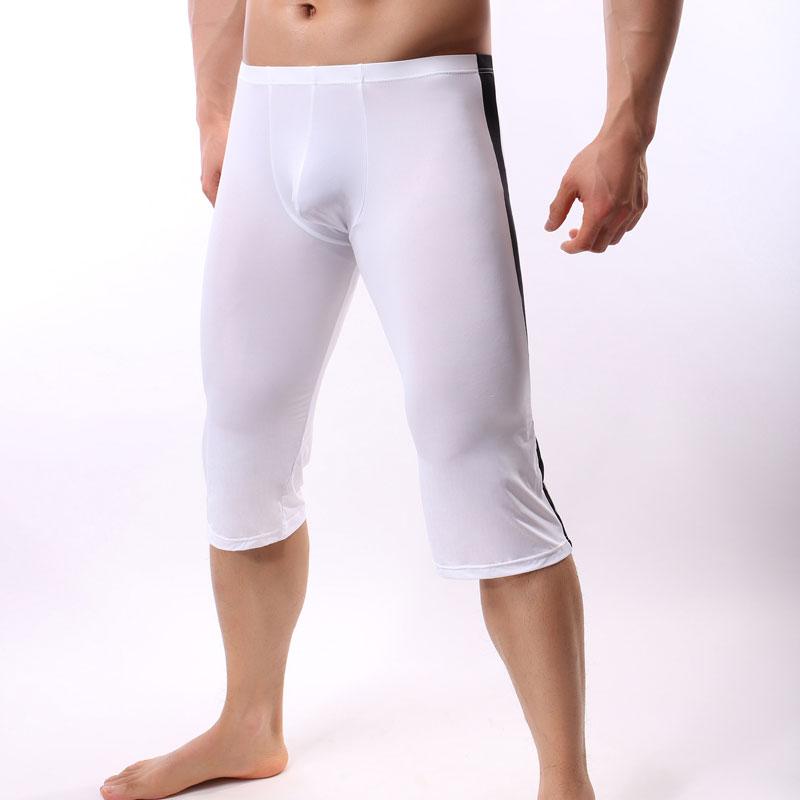 Men's Sleepwear Men's Sexy Ice Silk U Convex Pouch Pants Half Long Transparent Patchwork Tights Leggings For Cool Male Gay Wear F13Men's, Black
Men's Sleepwear Men's Sexy Ice Silk U Convex Pouch Pants Half Long Transparent Patchwork Tights Leggings For Cool Male Gay Wear F13Men's, Black