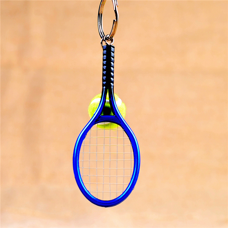 Mini Tennis Tennis Racket Key Rings Car Keychain Sport Key Holder Accessories Tennis Competition Memento Gift for Men Women