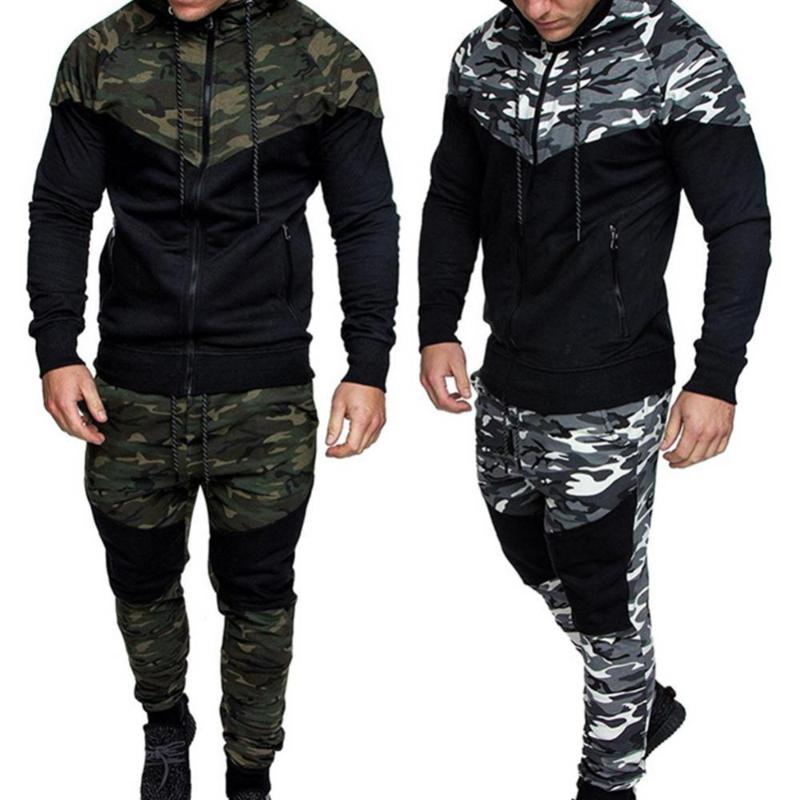 Men's Tracksuits Men Camouflage Print Sport Coat Long Sleeve Zipper Hooded Outerwear Pants Suit Tracksuit Breathable Sportwear For Daily Lif, Black light gray
Men's Tracksuits Men Camouflage Print Sport Coat Long Sleeve Zipper Hooded Outerwear Pants Suit Tracksuit Breathable Sportwear For Daily Lif, Black light gray