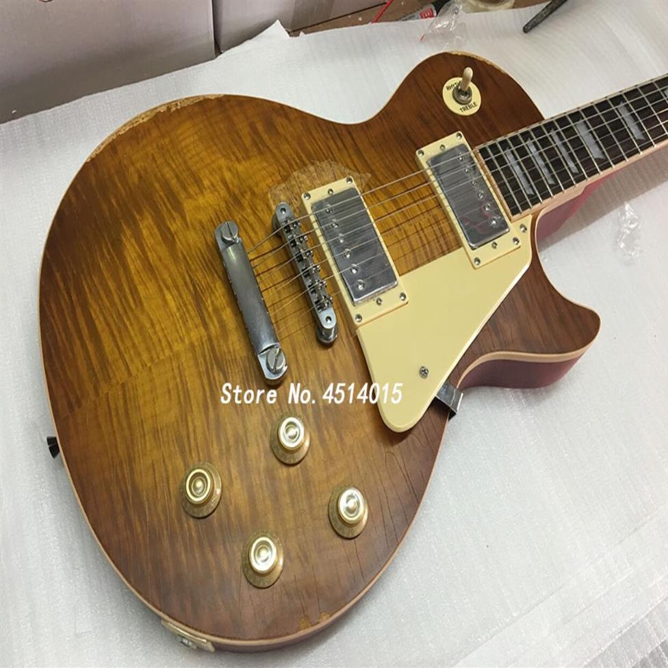 1959 Vintage Sunburst #6 Billy Bons Signature Pearl Gate Heavy Relic Electric Guitar Flame Maple Top Little Pin Tone Pro Bridge159B
1959 Vintage Sunburst #6 Billy Bons Signature Pearl Gate Heavy Relic Electric Guitar Flame Maple Top Little Pin Tone Pro Bridge159B