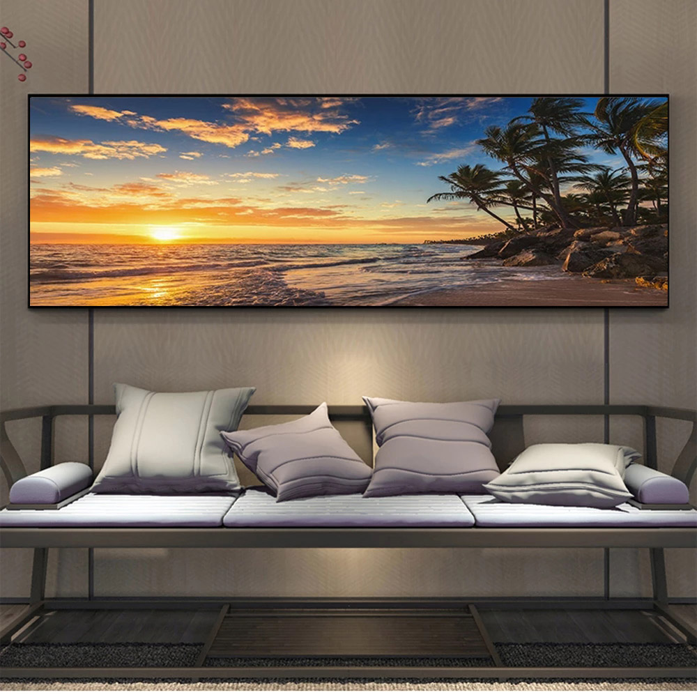 Landscape Canvas Painting Poster Sunset Beach Tree Seascape Painting Print Living Room Tropical Island Sunrise Pictures Wall Art
Landscape Canvas Painting Poster Sunset Beach Tree Seascape Painting Print Living Room Tropical Island Sunrise Pictures Wall Art