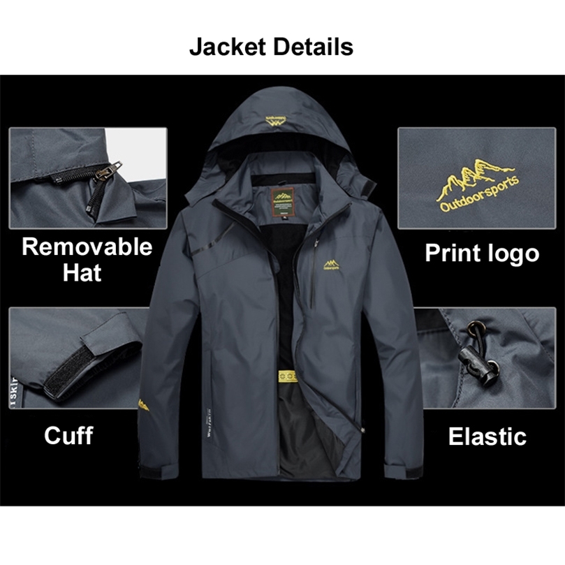 DIMUSI Men's Jackets Spring Autumn Casual Men Outwear Raincoat Waterproof Hooded Coats Male Breathable Bomber Jackets 4XLYA813 220811