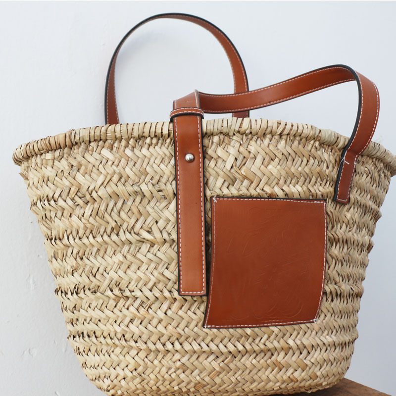 Women's Straw Woven Designer Bags Handbags Beach Basket Bag European and American Style, Brown
Women's Straw Woven Designer Bags Handbags Beach Basket Bag European and American Style, Brown