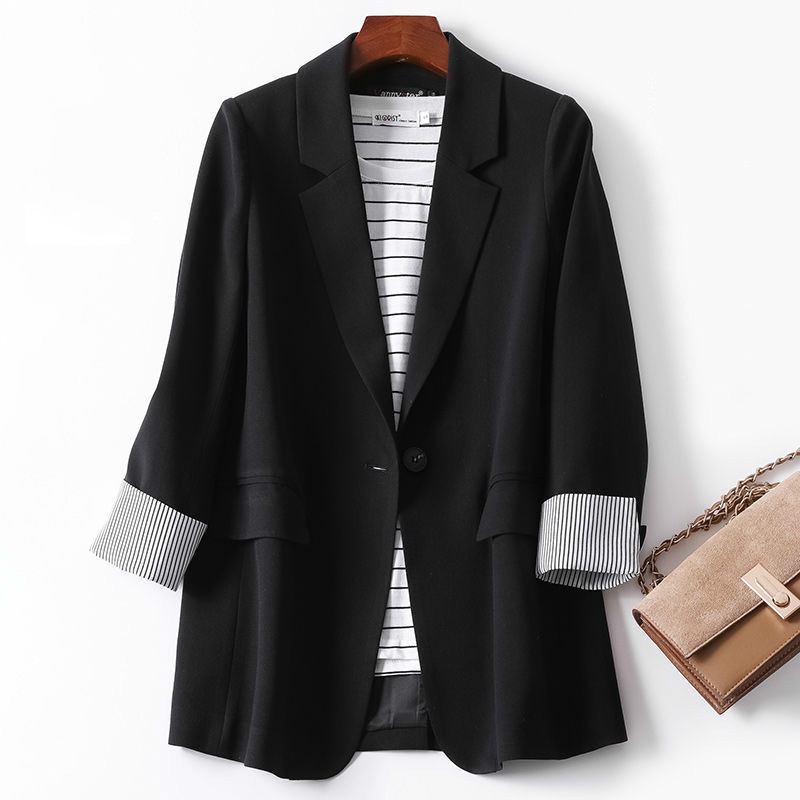 Blazers Women Trendy Patchwork Korean Chic Spring Loose Pockets Lady Elegant Coats Single Button Minimalist Outwear Long Sleeve 220811