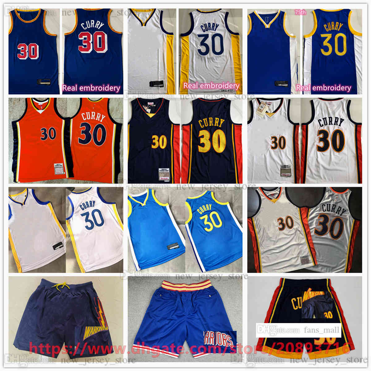 Mitchell Ness Authentic Embroidery Basketball Stephen 30 Curry Jerseys Retro Blue Orange White 2009-10 Breathable Sport Real Stitched Quality Jersey Shorts, Authentic stitched (with team logo)
Mitchell Ness Authentic Embroidery Basketball Stephen 30 Curry Jerseys Retro Blue Orange White 2009-10 Breathable Sport Real Stitched Quality Jersey Shorts, Authentic stitched (with team logo)