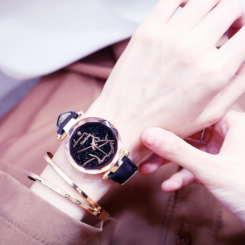 Wristwatches Ladies Starry Sky Watch Fashion Trend Korean Student Temperament Lady Atmosphere Quartz Women's WatchWristwatches, Gray
Wristwatches Ladies Starry Sky Watch Fashion Trend Korean Student Temperament Lady Atmosphere Quartz Women's WatchWristwatches, Gray