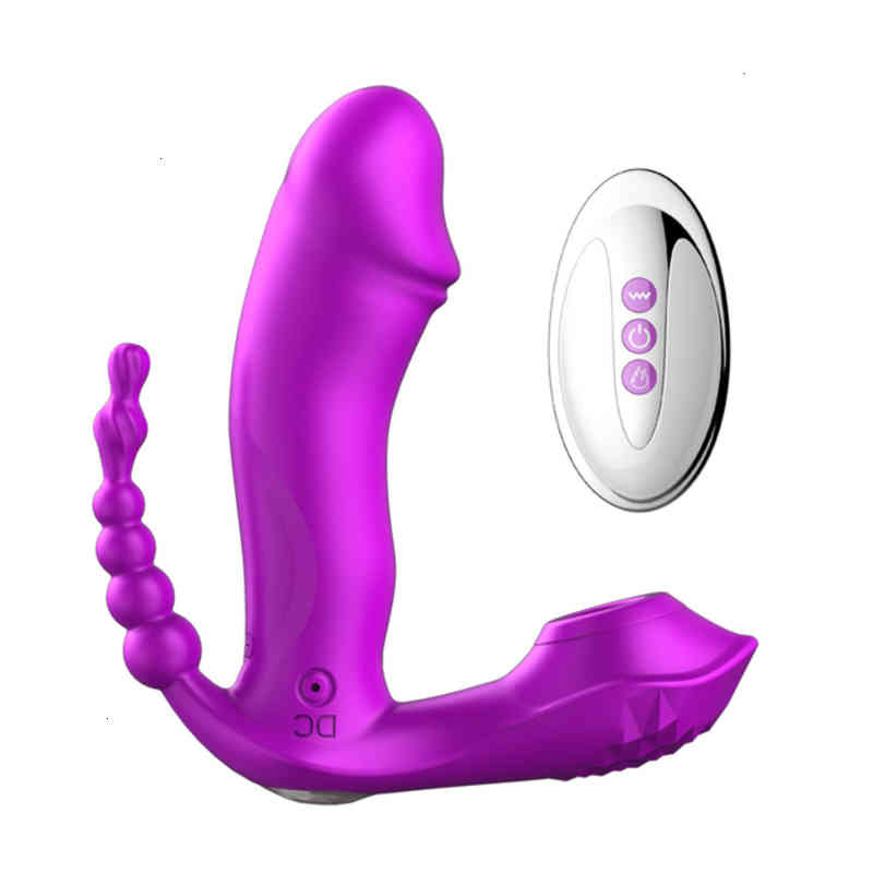 Toy Heating Sex Massager Hot Suck 3 in 1 g Vibrator Spot Dildo s Stimulator Vaginal Anal Erotic Large for Female