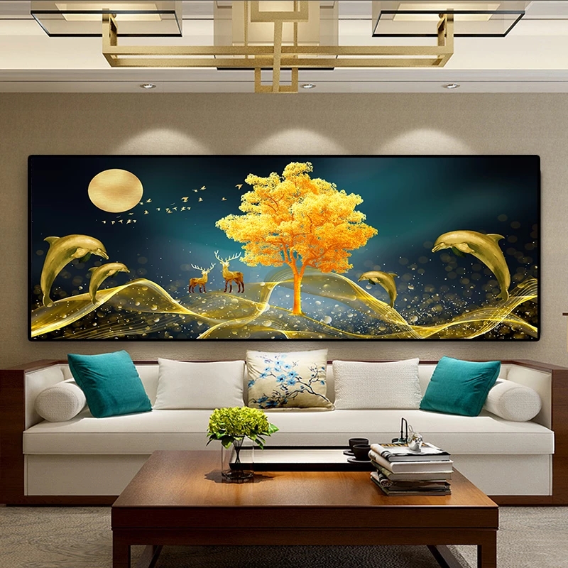 Abstract Wall Art Canvas Moonlit Tree Dolphin Deer Landscape Canvas Paintings Modern Posters and Prints Pictures for Home Decor
Abstract Wall Art Canvas Moonlit Tree Dolphin Deer Landscape Canvas Paintings Modern Posters and Prints Pictures for Home Decor
