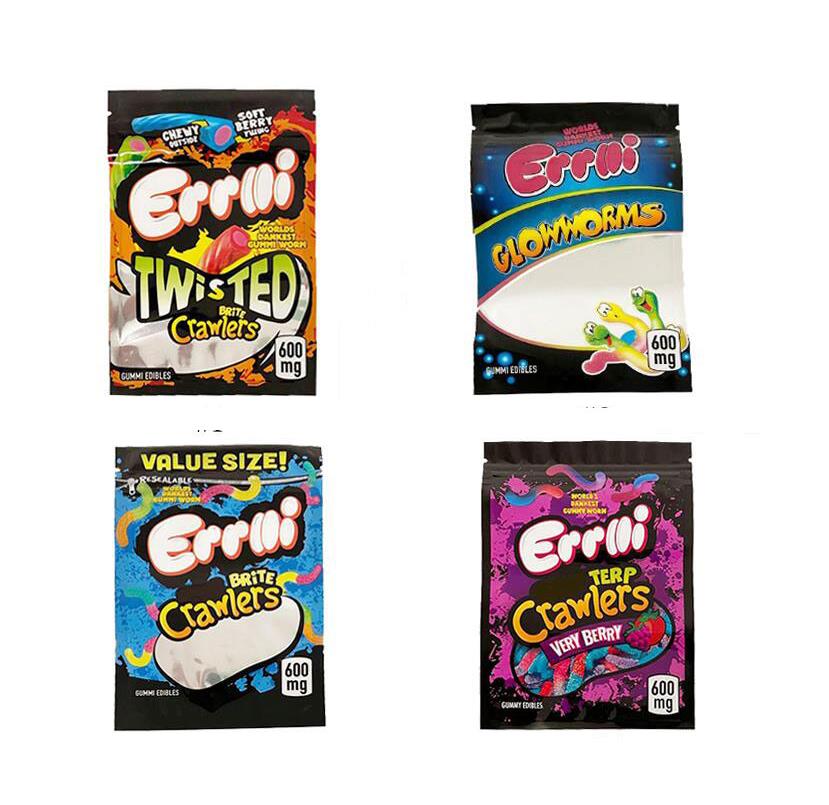 ERRLLI 420 Eedibles packaging mylar bags for gum brite crawlers Sour terp Very berry Twist clow worms 4 styles
ERRLLI 420 Eedibles packaging mylar bags for gum brite crawlers Sour terp Very berry Twist clow worms 4 styles