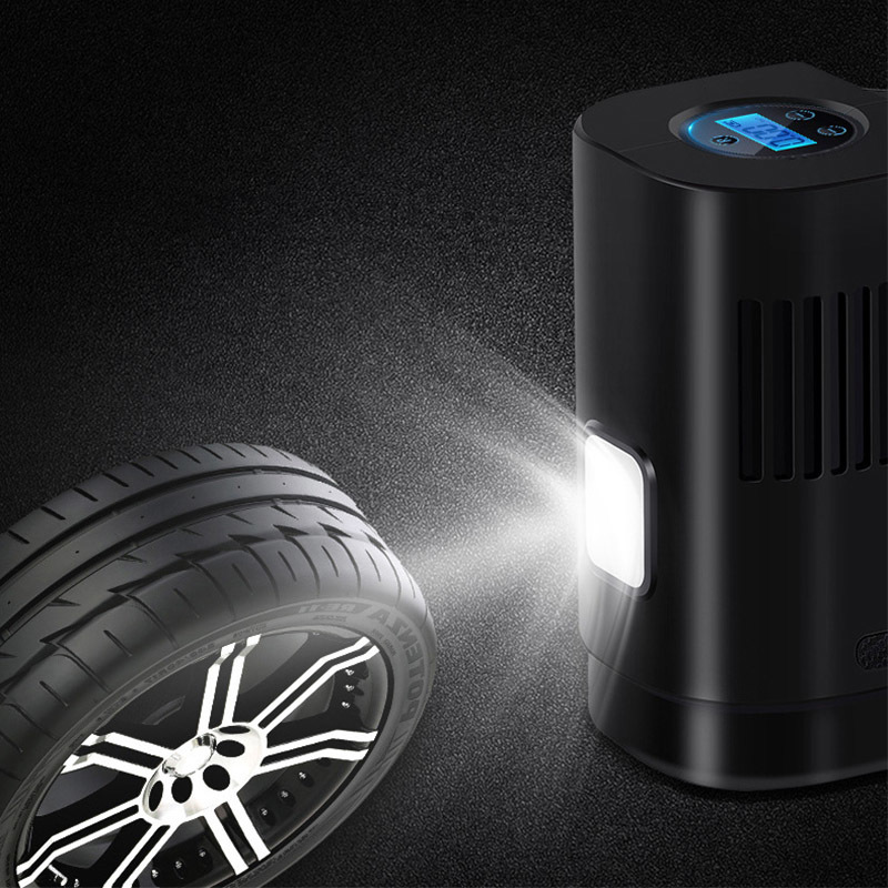 Car Electrical Air Pump 12V 120W Portable Wireless Tire Inflatable Inflator with Light Digital Display Air Compressor for Auto Motorcycle