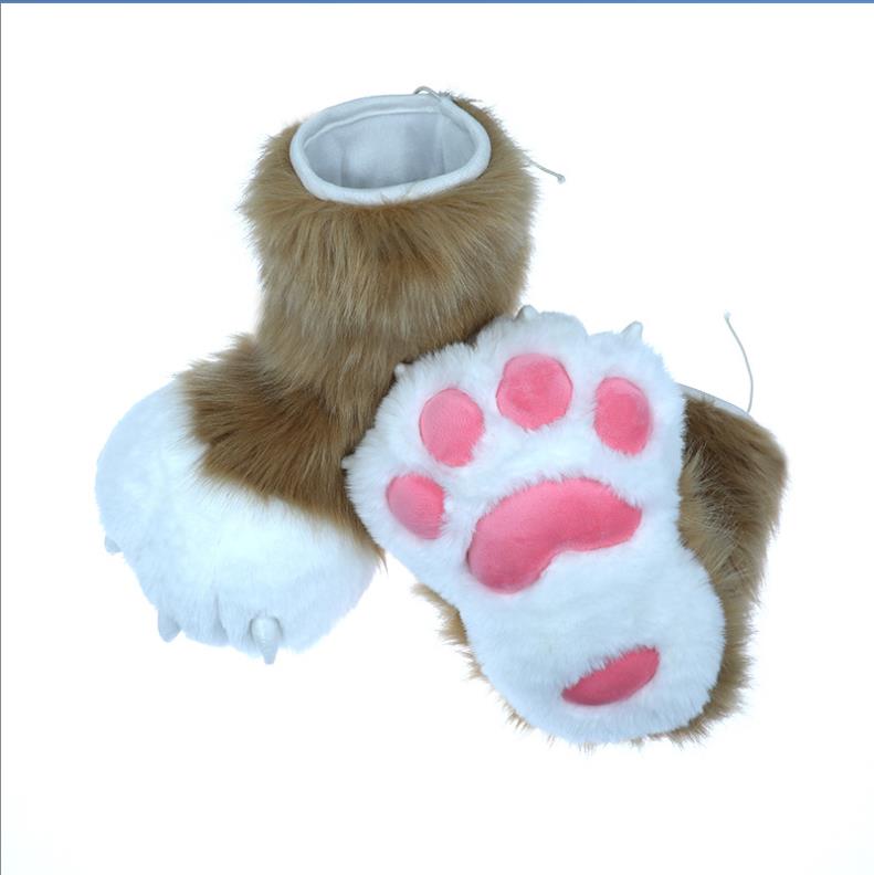 Fursuit Paws Socks Furry Boots Shose Costume Accessories Lion Bear Cat Animal Props Women Lolita Fluffy Cute Cosplay Set