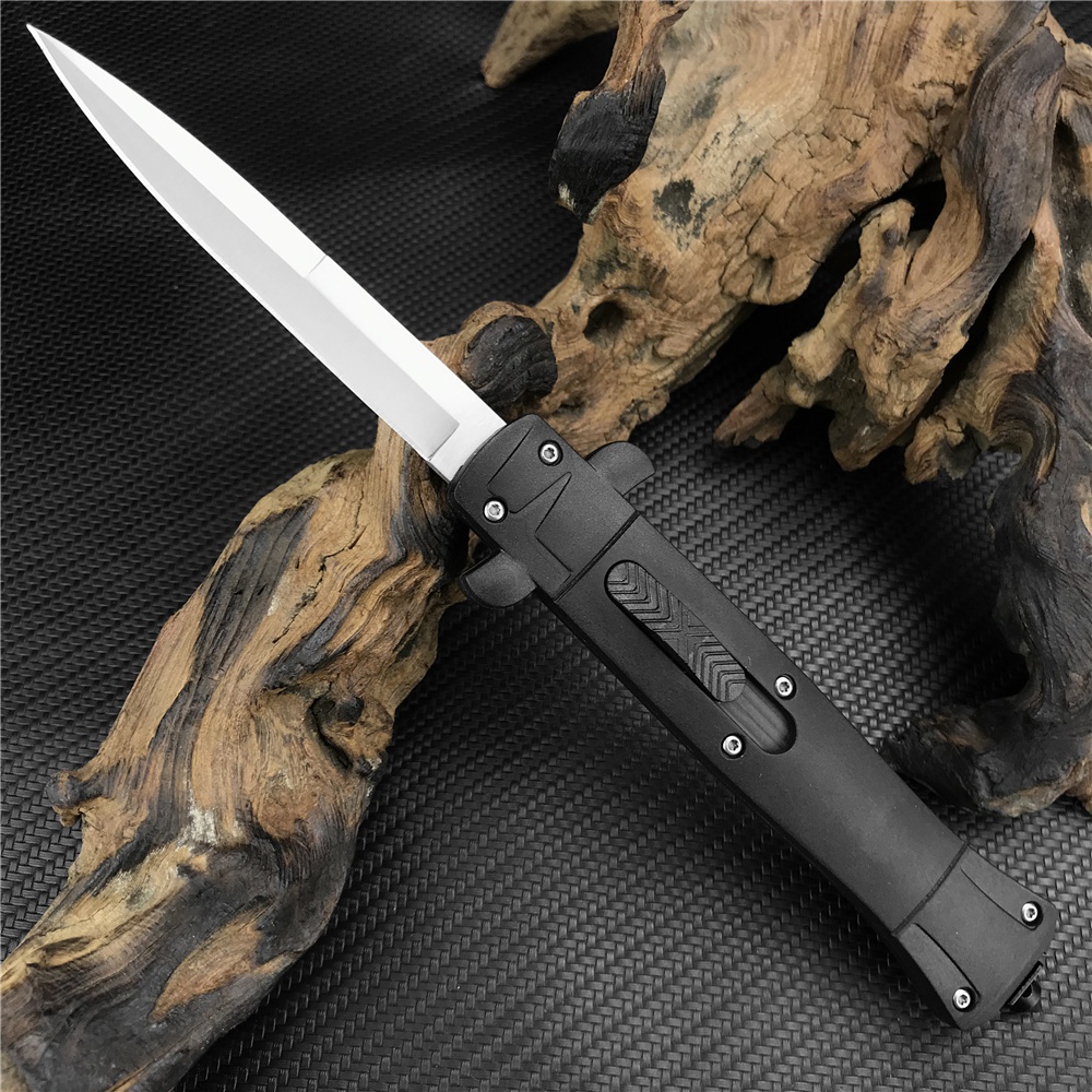 Spring Assisted Open Knife AUTO AKC Italy By Bill DeShivs Stiletto 440C ABS Handle Knives Straight Out Tactical EDC Pocket Tools
Spring Assisted Open Knife AUTO AKC Italy By Bill DeShivs Stiletto 440C ABS Handle Knives Straight Out Tactical EDC Pocket Tools