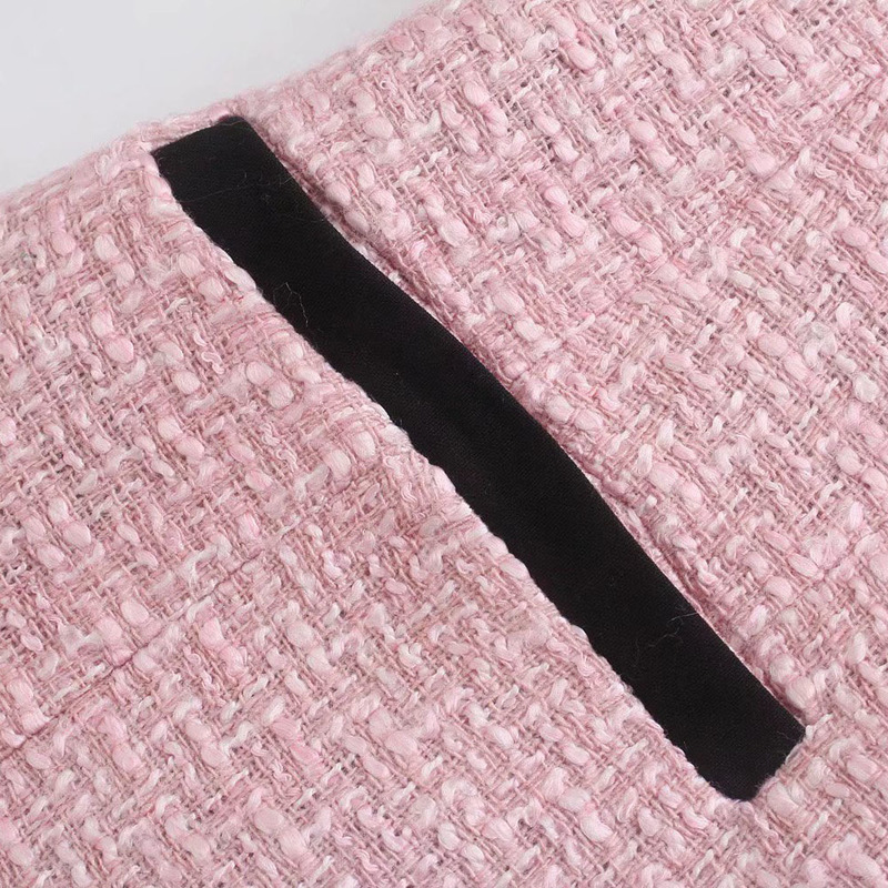 DiYiG WOMAN Fall women s wear European and American style pink stitching slim fit all match suit jacket 220819