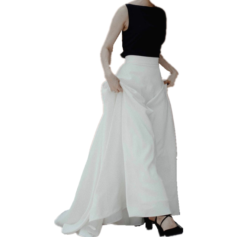 Vintage Black And White A Line Wedding Dress 2022 Fashion Open Back Simple Satin Garden Beach Bridal Gowns 18th Century Retro Bride Dresses Vestidos D