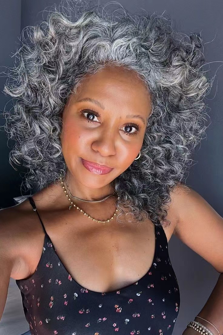 Wraps women gray human hair ponytail white hairs topper curl curly silver grey puff updo bun hairpiece 120g 14inch for black women