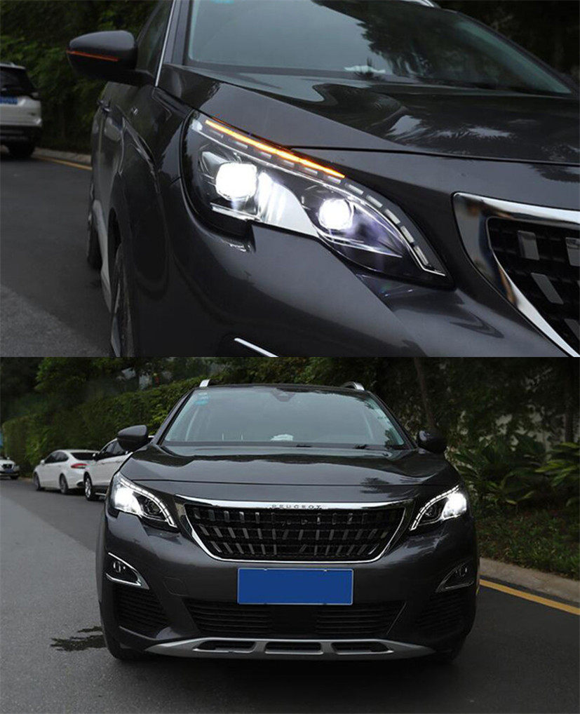 Head Lamp for Peugeot 4008 5008 LED Headlight 20 17-2021 Headlights 4008 5008 DRL Turn Signal High Beam Working Light