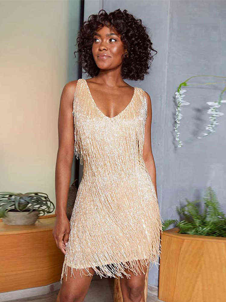 Women Sexy Fringed Sequin Dress 2022 Summer Slim Deep V-Neck Off Shoulder Dresses Female Elegant Backless Slip Mini Robe T220819, Gold01
Women Sexy Fringed Sequin Dress 2022 Summer Slim Deep V-Neck Off Shoulder Dresses Female Elegant Backless Slip Mini Robe T220819, Gold01