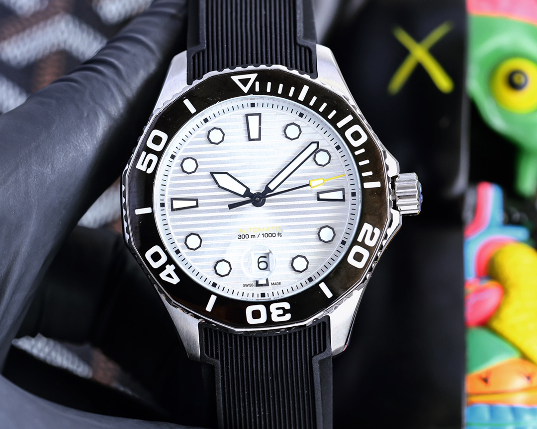 Designer Mens Watch TG Automatic Mechanical Movement Crown PVD Tape Pin Buckle Dial 41mm Watches
