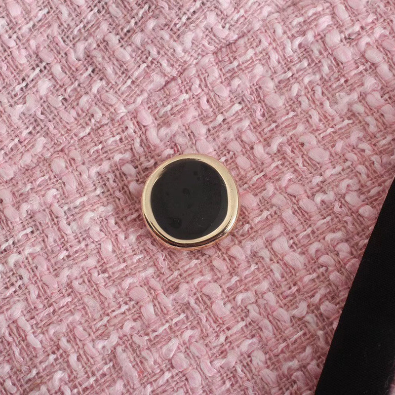 DiYiG WOMAN Fall women s wear European and American style pink stitching slim fit all match suit jacket 220819