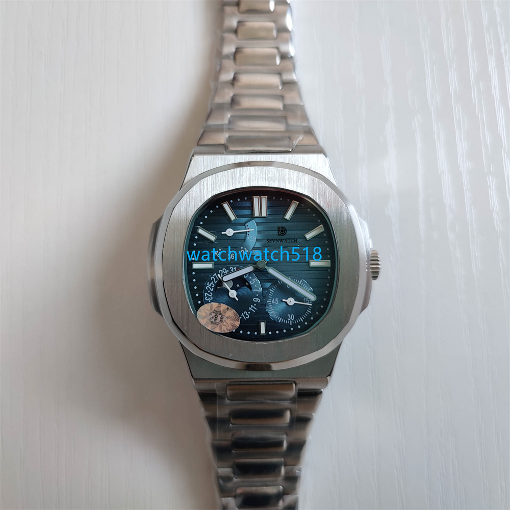Mens Watch 5712/1A-001 Automatic Watch 40mm Blue Dial Transparent Glass Back Movement Mechanical 904L Stainless Steel Sapphire Wristwatch
Mens Watch 5712/1A-001 Automatic Watch 40mm Blue Dial Transparent Glass Back Movement Mechanical 904L Stainless Steel Sapphire Wristwatch