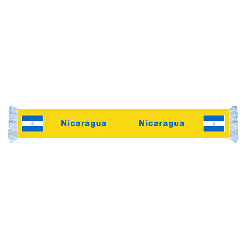 Nicaragua Flag Factory Supply Good Price Polyester Satin Scarf Country Nation Football Games Fans Scarf Also Can be Customized
Nicaragua Flag Factory Supply Good Price Polyester Satin Scarf Country Nation Football Games Fans Scarf Also Can be Customized