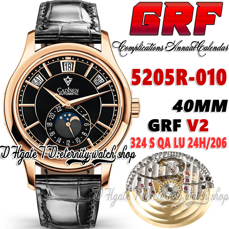 GRF V2 gr5205 324 S QALU24H/206 gr324 Automatic Mens Watch Complications Annual Calendar Rose Gold Moon Phase Black Dial Leather Strap Super Edition eternity Watches, Watch deep waterproof production cost
GRF V2 gr5205 324 S QALU24H/206 gr324 Automatic Mens Watch Complications Annual Calendar Rose Gold Moon Phase Black Dial Leather Strap Super Edition eternity Watches, Watch deep waterproof production cost
