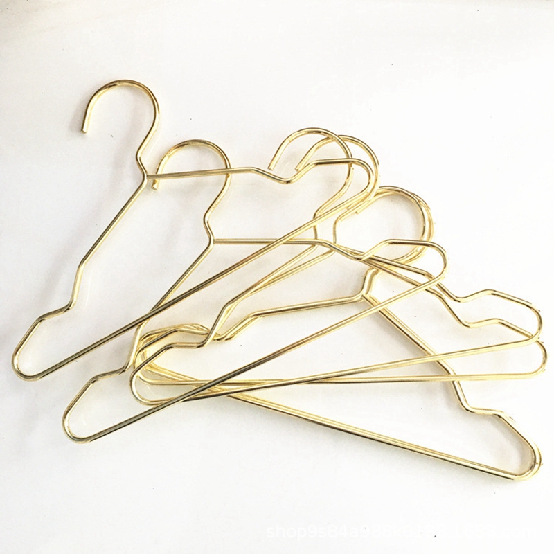 Wholesale 25cm 20cm 15cm 12cm Pet Gold Metal Clothes Shirts Hanger Rack Small Strong Coats Hanger For Dog