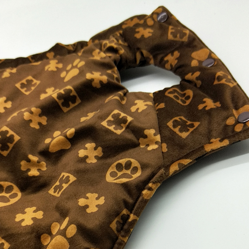 Designer Clothes Windproof Cold Weather Printed Lettering Pet Jackets Puppy Coats Reversible Sweaters Winter Vest for Small Medium Dogs Brown S Free s
