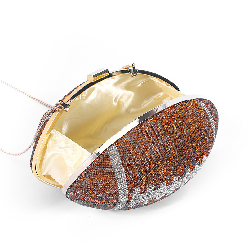 Dia Evening Clutch Purse Bag Bridal Bg Football Shape Handbag Trendy Fashion One-shoulder Lady Bags XA19H 220818 6745