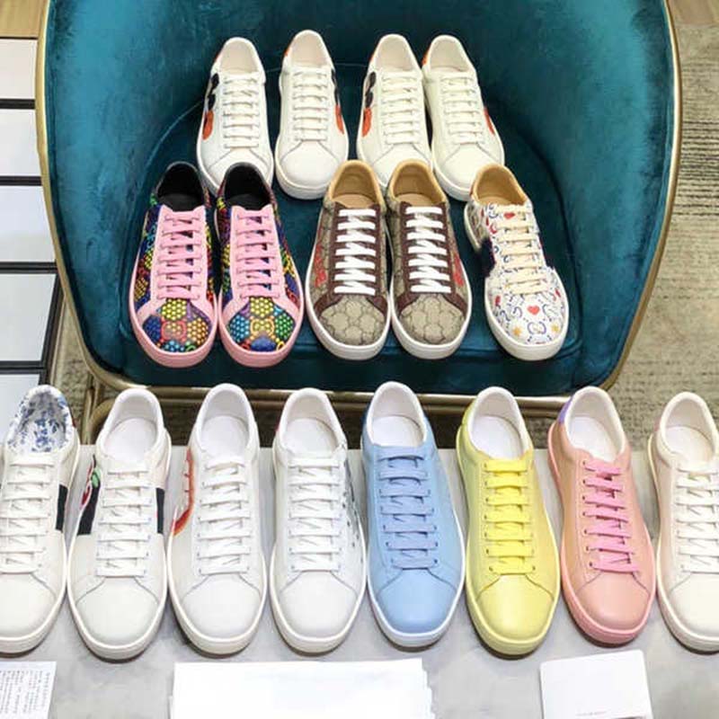 Pair Luxury Designers ACE Sneakers Casual Dress Tennis Shoes Men Women Lace Up Classic White Leather Pattern Bottom Cat Tiger Print Sports Lover Trainers 11, 17
Pair Luxury Designers ACE Sneakers Casual Dress Tennis Shoes Men Women Lace Up Classic White Leather Pattern Bottom Cat Tiger Print Sports Lover Trainers 11, 17