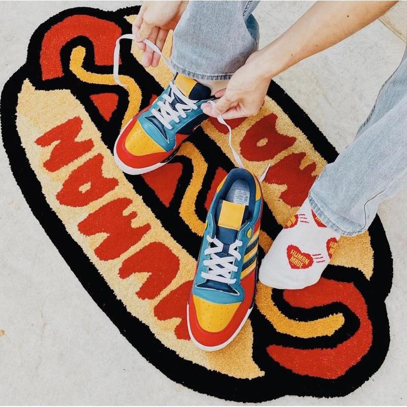 Home Furnishings Art Carpet Human Made Hot Dog Area Rug Hypebeast Collection Parlor Bedroom Playroom Handmade Aesthetics Trending Floor Mat Supplier