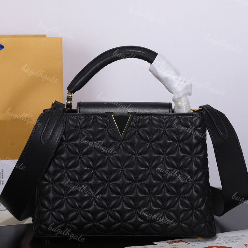 Lvity Designer luxury Bag Classic Cowhide Capucines Handbag Tote Embroidery Pattern Wide Shoulder Strap Crossbody Solid Color Good Quality purse, Justbox
Lvity Designer luxury Bag Classic Cowhide Capucines Handbag Tote Embroidery Pattern Wide Shoulder Strap Crossbody Solid Color Good Quality purse, Justbox