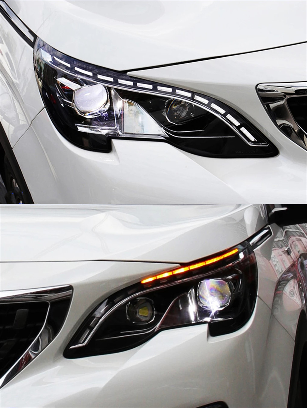 Head Lamp for Peugeot 4008 5008 LED Headlight 20 17-2021 Headlights 4008 5008 DRL Turn Signal High Beam Working Light