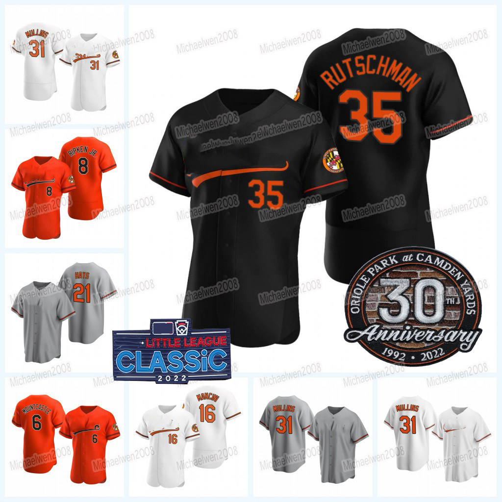 Adley Rutschman 2022 Little League Classic Jersey 30th Patch Cedric Mullins Chris Davis Cal Ripken Jr. Ryan Mountcastle Jorge Lopez Austin Hays Trey Mancini, Men cool base(little league classic)
Adley Rutschman 2022 Little League Classic Jersey 30th Patch Cedric Mullins Chris Davis Cal Ripken Jr. Ryan Mountcastle Jorge Lopez Austin Hays Trey Mancini, Men cool base(little league classic)