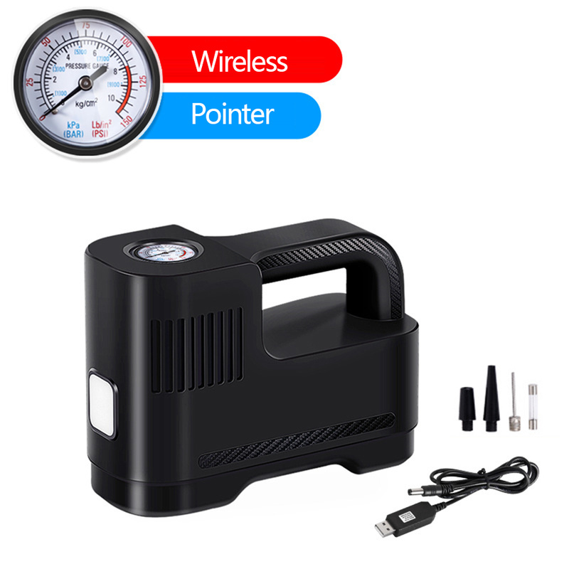 Car Electrical Air Pump 12V 120W Portable Wireless Tire Inflatable Inflator with Light Digital Display Air Compressor for Auto Motorcycle