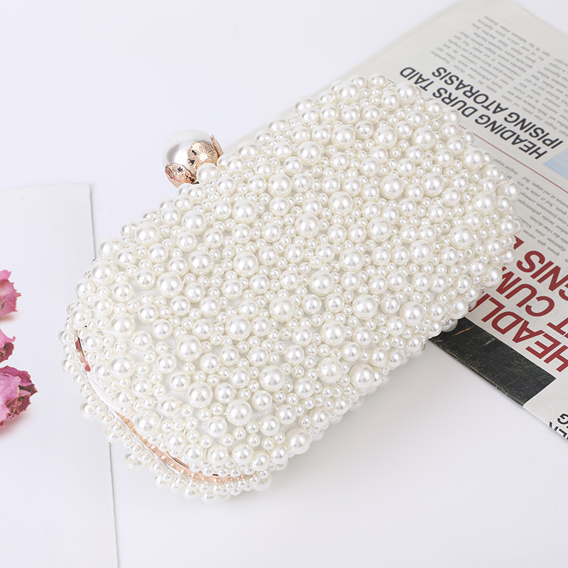 White Pearl Wedding Clutch Bag Party Purse and Handbag Women's Evening Luxury Design Chain Shoulder ZD1833 220818