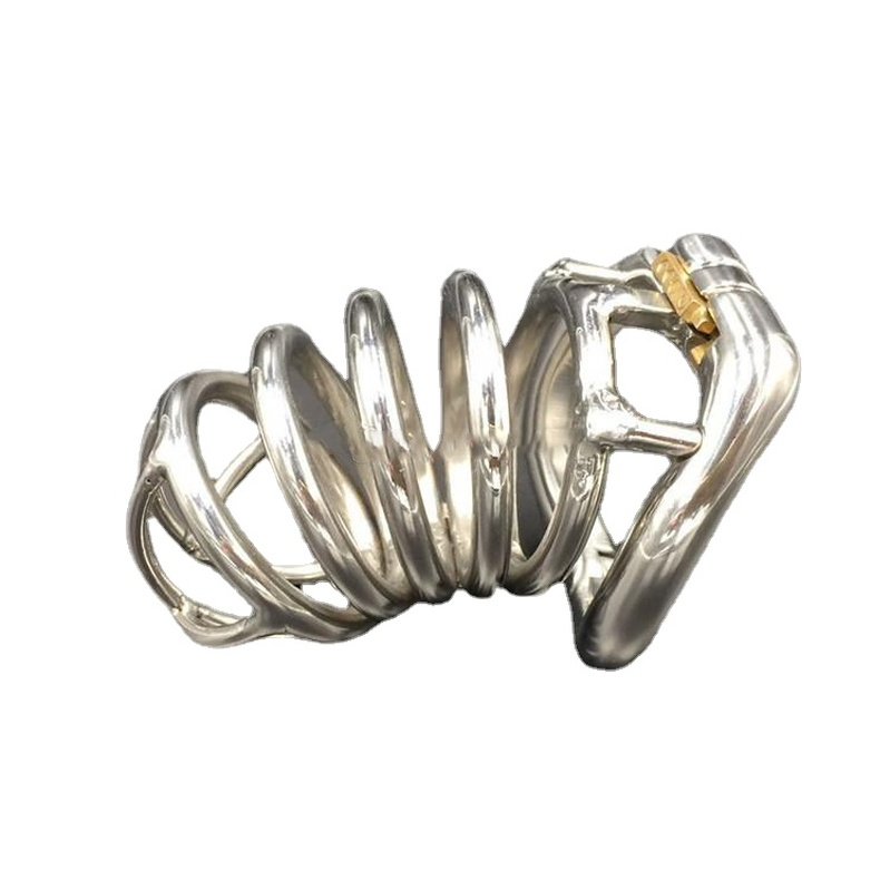 Newest Arrival Male Large Chastity Devices Cage With Base Lockable Penis Lock Metal Cock Ring For Men Belt