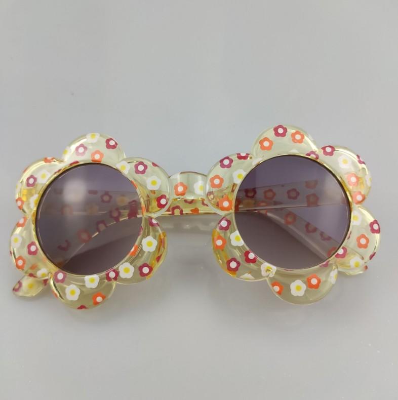 2022 New Flower Round Cute Kids Sunglasses for Boy Girls Toddler Lovely Baby Sun Glasses Children Oculos De Sol H260130