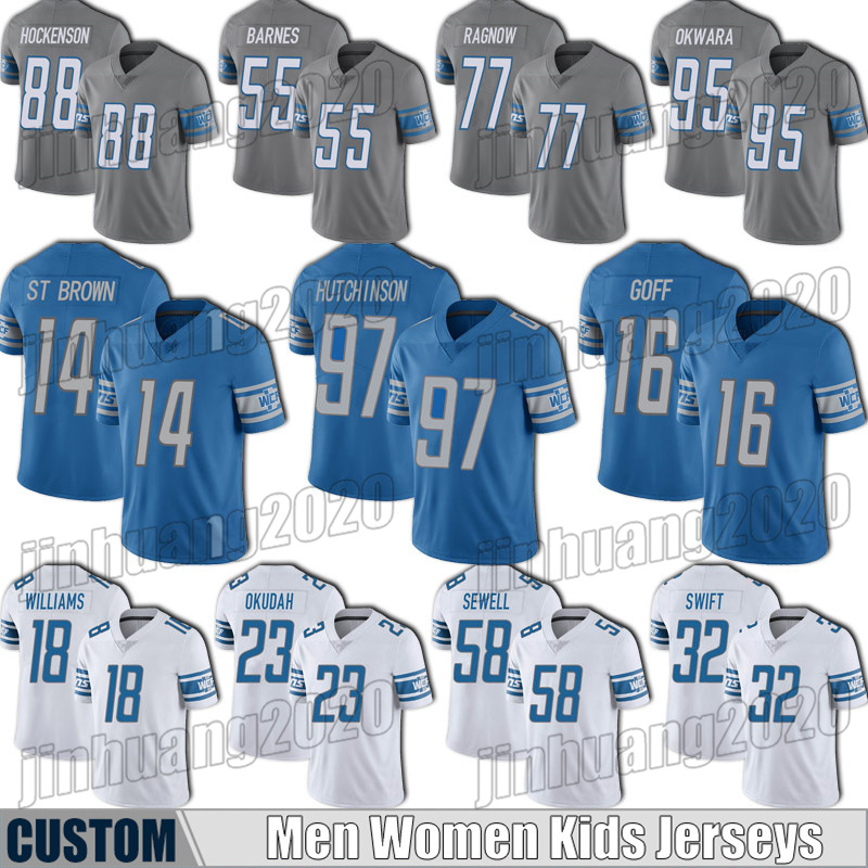 Liones 97 Aidan Hutchinson 14 Amon Ra St Brown Jameson Williams Jersey Football Jared Goff DAndre Swift TJ Hockenson Penei Sewell Jerseys Malcolm Rodriguez Ragnow, Man custom jersey (xs)
Liones 97 Aidan Hutchinson 14 Amon Ra St Brown Jameson Williams Jersey Football Jared Goff DAndre Swift TJ Hockenson Penei Sewell Jerseys Malcolm Rodriguez Ragnow, Man custom jersey (xs)
